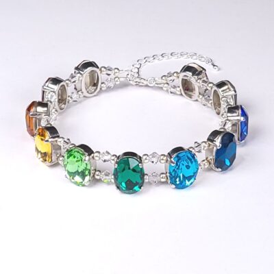 Armband „RegenbogenFantasie“ silberfarben