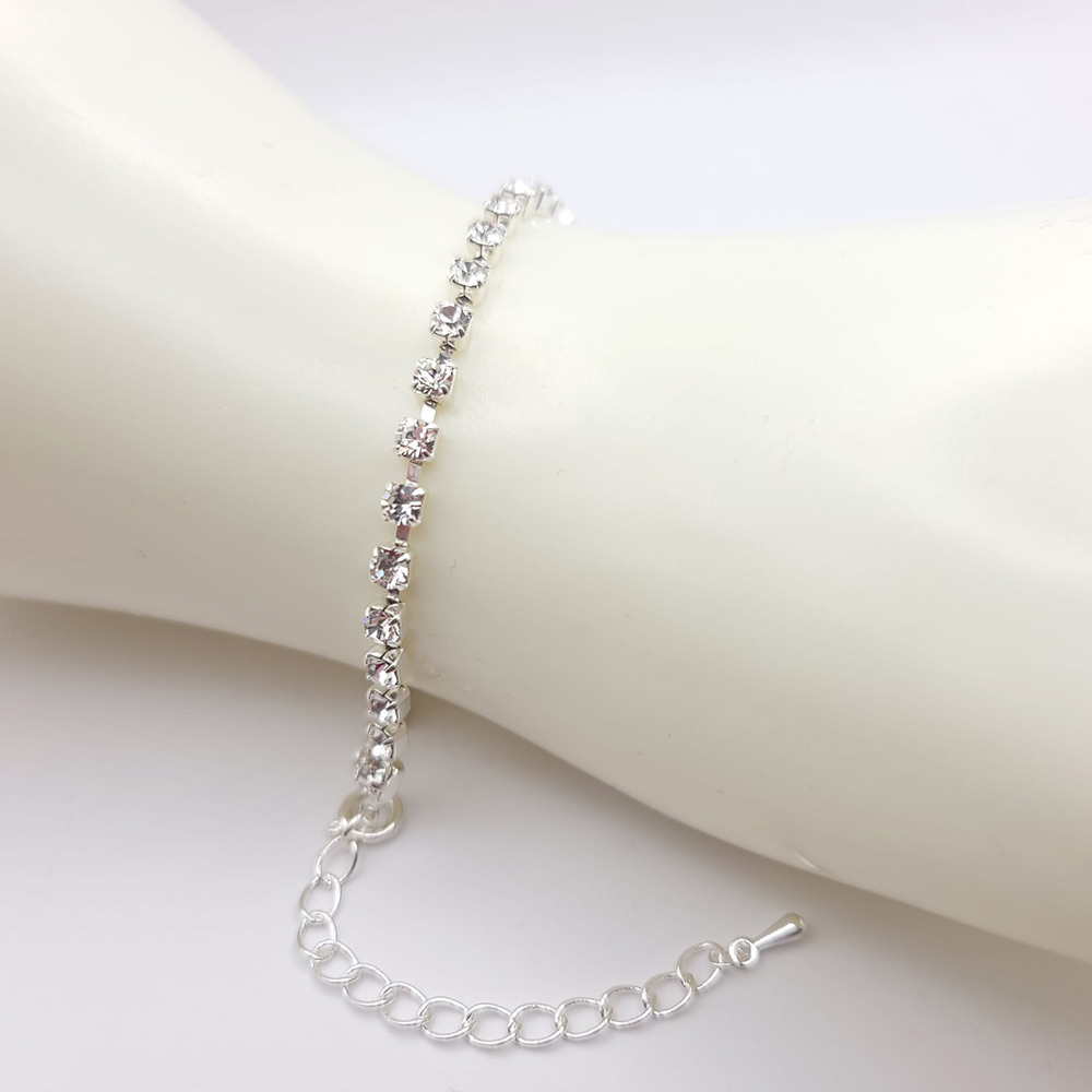 Armband „SonnenZauberStrahl“ Kristalle 3mm in Silber