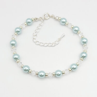 Perlen-Armband Pearl Effect Light Blue