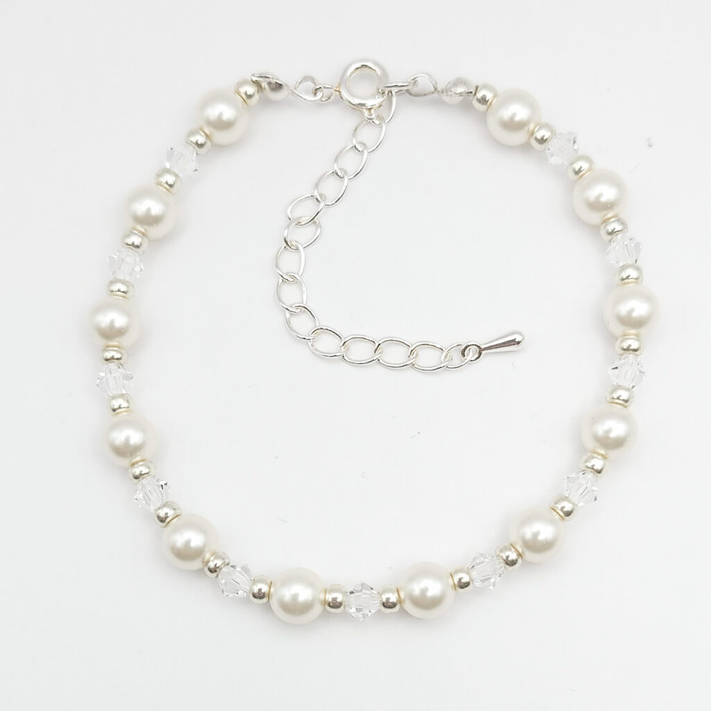 Armband „PerlenZauber“ Pearl Effect White