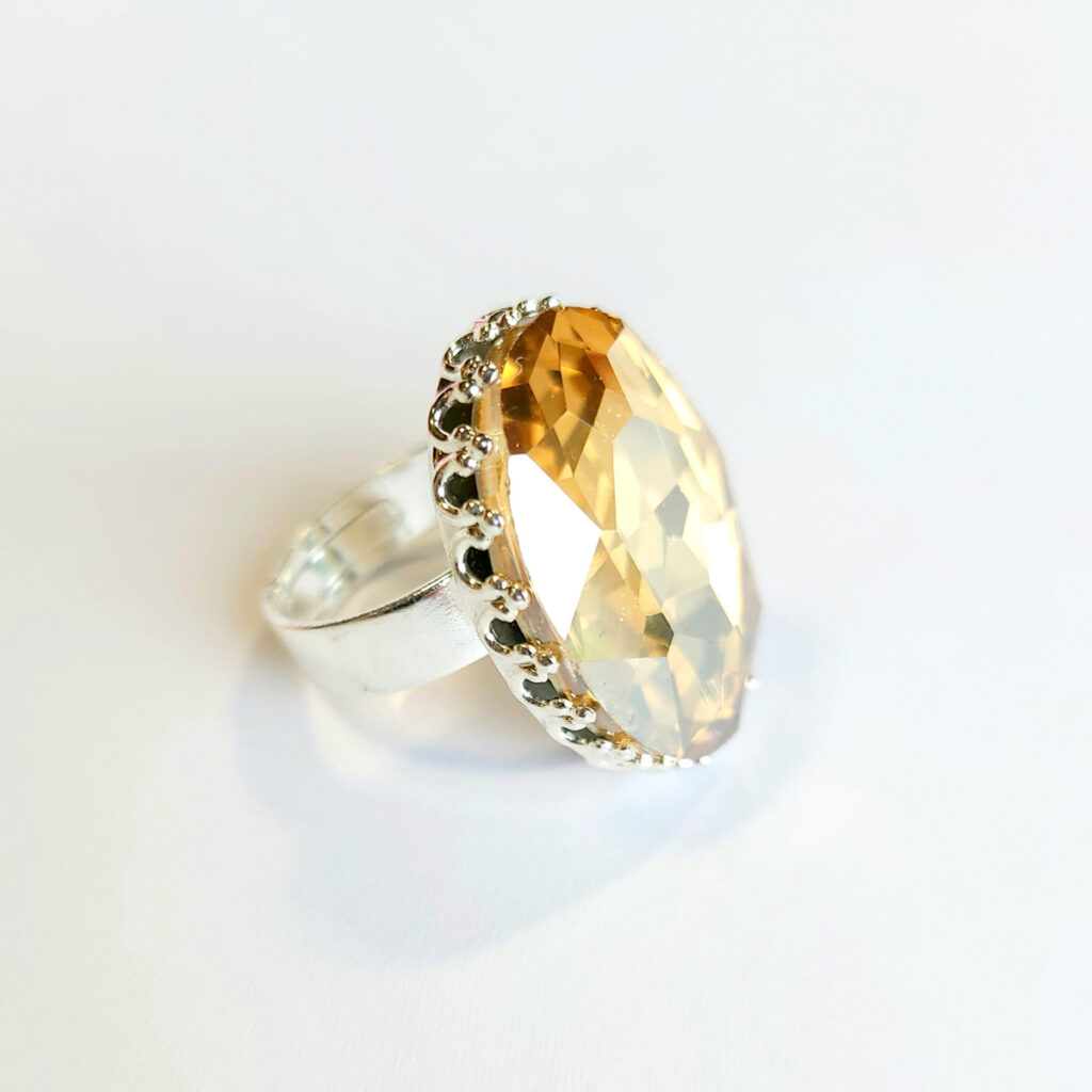 WunschZauber-Ring „Citrin“ in Silber