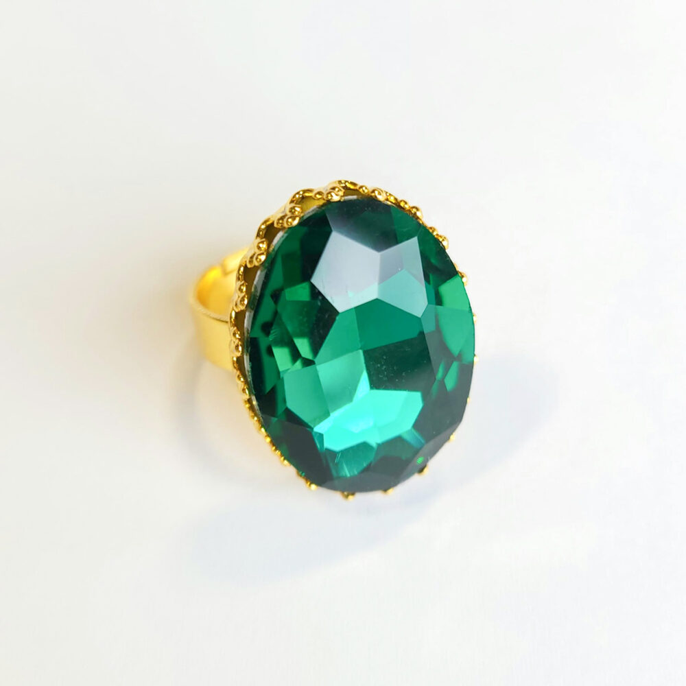 Wunsch Zauber Ring Smaragd in Gold